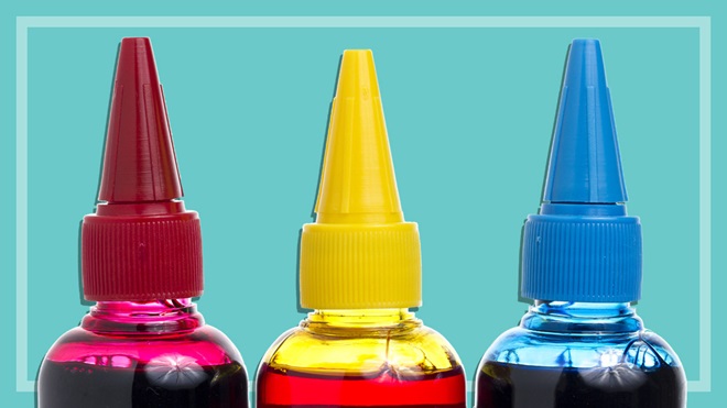 printer inks in different colours